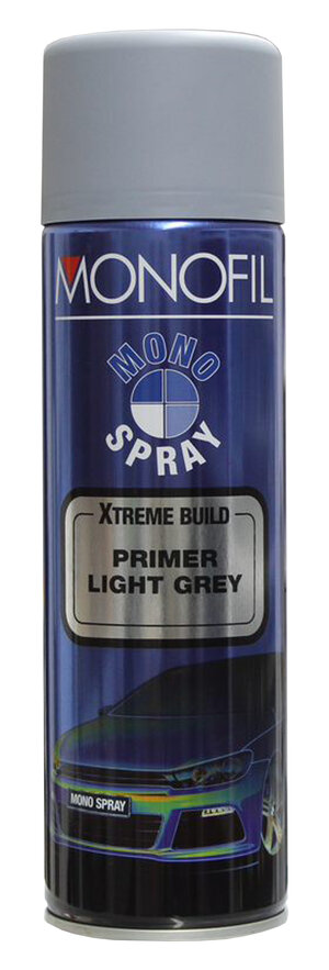 MONOFIL XTREME HIGH BUILD PRIMER LIGHT GREY AEROSOL 500ML